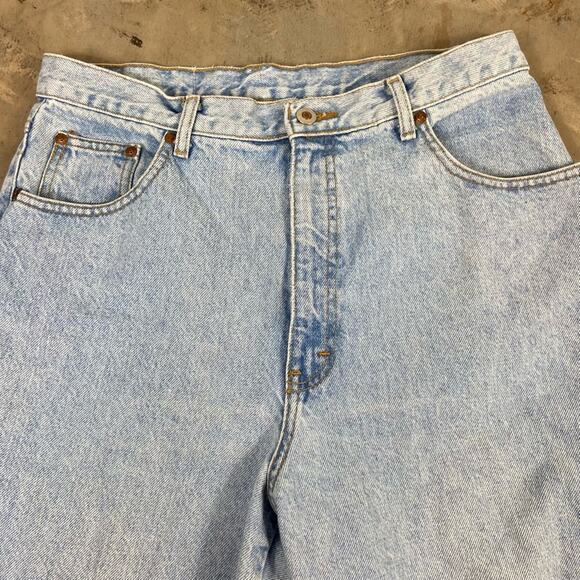 Vintage 90s Enuf International Classic Light Wash High Waisted Tapered Mom Jeans - Picture 8 of 14